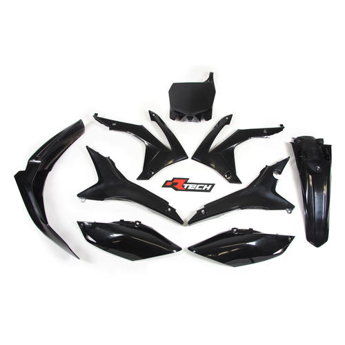 Honda CRF450R 2013-2016 Rtech Black Plastics Kit Inc Fenders & Shrouds