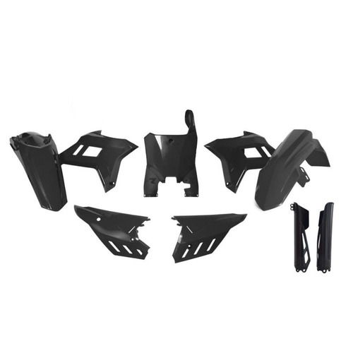 Honda CRF250R 2022-2024 Rtech Black Revolution Plastics Kit Inc Fenders & Shrouds