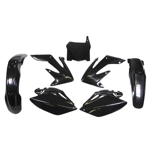 Honda CRF250R 2008-2009 Rtech Black Plastics Kit Inc Fenders & Shrouds