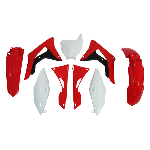 Honda CRF450RWE 2019-2020 Rtech Red Black White Plastics Kit Inc Fenders & Shrouds