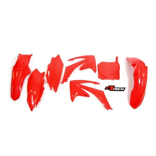 Honda CRF250R 2010 Rtech Red Plastics Kit Inc Fenders & Shrouds