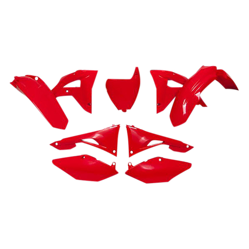 Honda CRF450RX 2017-2019 Rtech Red Plastics Kit Inc Fenders & Shrouds