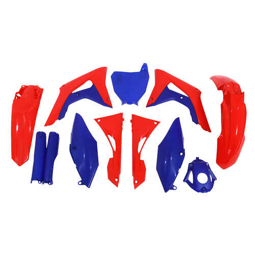 Honda CRF450R 2019-2020 Rtech Red Blue Plastics Kit Inc Fenders & Shrouds