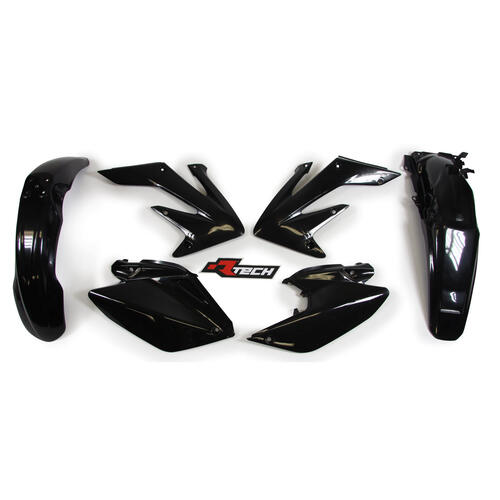 Honda CRF250X 2004 Rtech Black Plastics Kit Inc Fenders & Shrouds