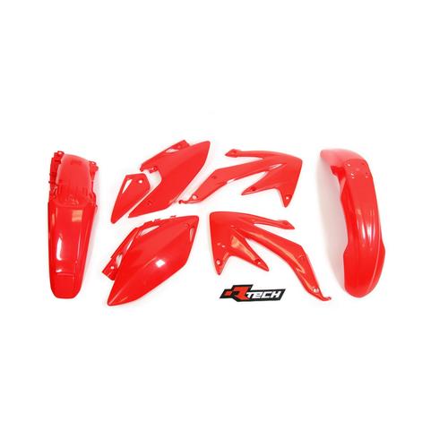 Honda CRF450X 2008-2017 Rtech Red Plastics Kit Inc Fenders & Shrouds