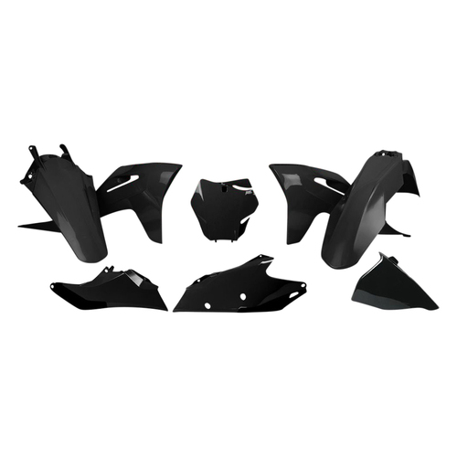 Gas-Gas MC 125 2021-2023 Rtech Black Plastics Kit Inc Fenders & Shrouds
