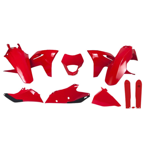 Gas-Gas EC 350F 2021-2023 Rtech Red Plastics Kit Inc Fenders & Shrouds