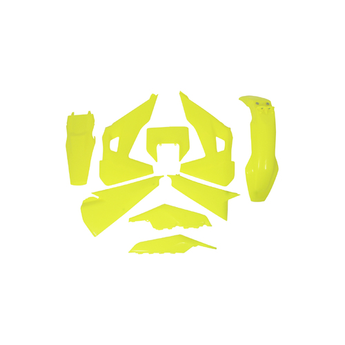 Husqvarna FE250 2022-2023 Rtech Neon Yellow Plastics Kit Inc Headlight Surround