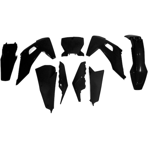 Husqvarna FX450 2019-2022 Rtech Plastics Kit Black Inc Fenders & Shrouds