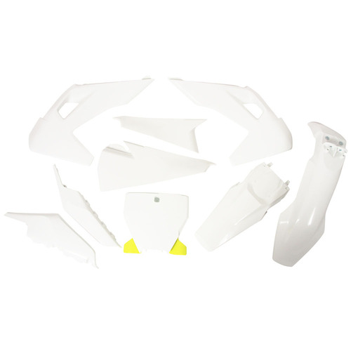Husqvarna FX450 2022 Rtech White OEM Plastics Kit Inc Fenders & Shrouds