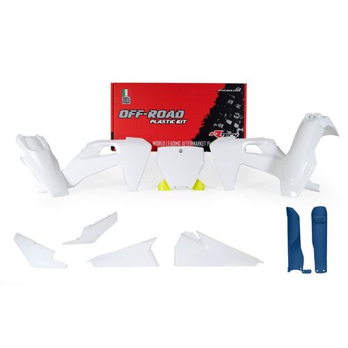 Husqvarna FX450 2019-2022 Rtech White OEM Plastics Kit Inc Fenders & Shrouds