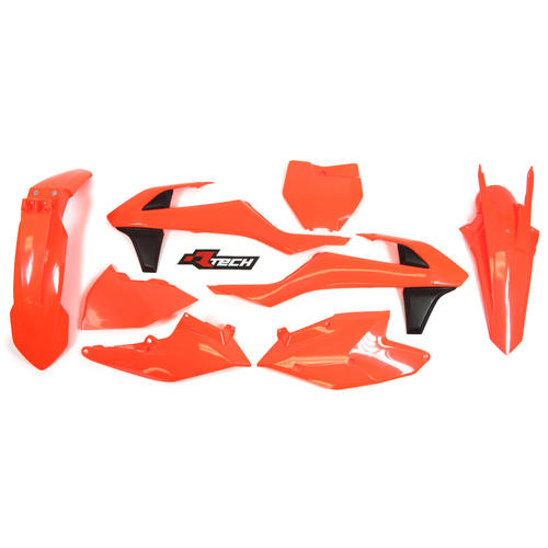 KTM 350 SX-F 2016-2018 Rtech Neon Orange Plastics Kit Inc Fenders & Shrouds
