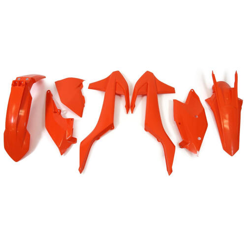 KTM 250 EXC-F 2017-2019 Rtech Full Orange Plastics Kit Inc Fenders & Shrouds