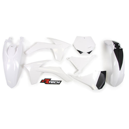KTM 250 SX 2011 Rtech White Plastics Kit Inc Fenders & Shrouds