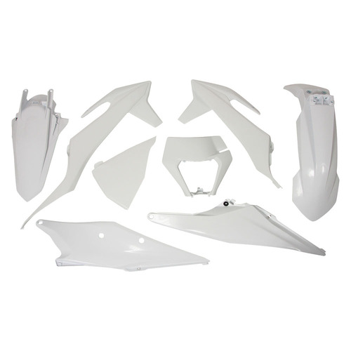 KTM 300 EXC TPI Erzberg Rodeo 2021-2023 Rtech White Plastics Kit Incl Headlight Surround
