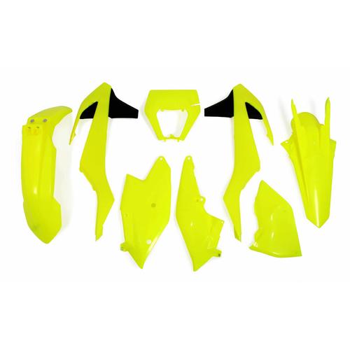 KTM 200 EXC 2017 - 2018 Racetech Neon Yellow Plastics Kit With Headlight Surround 