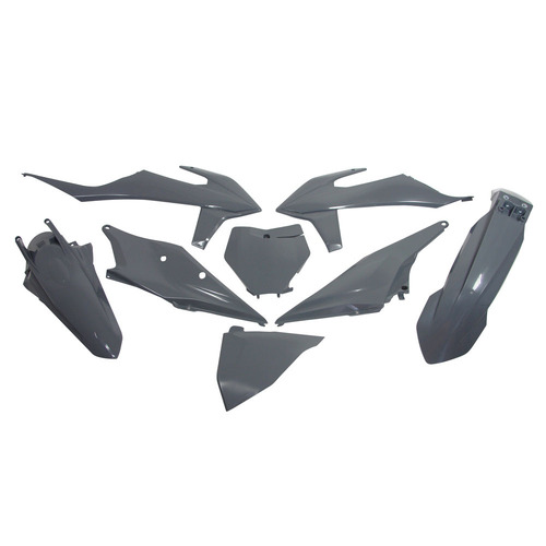 KTM 250 XC-F 2019-2021 Rtech Quantum Grey Plastics Kit Inc Fenders & Shrouds