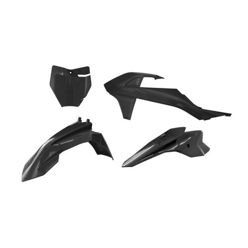 KTM 50 SX 2016-2023 Rtech Black Plastics Kit Inc Fenders & Shrouds