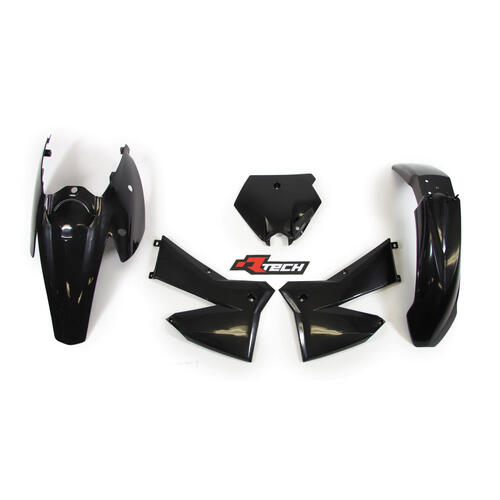 KTM 250 EXC 2005 Rtech Black Plastics Kit Inc Fenders & Shrouds