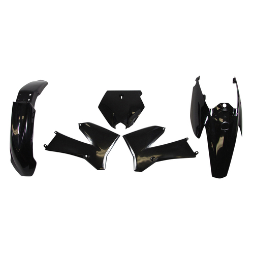 KTM 85 SX 2006-2012 Rtech Black Plastics Kit Inc Fenders & Shrouds