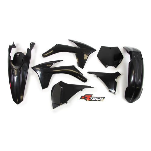 KTM 350 SX-F 2011-2012 Rtech Black Plastics Kit Inc Fenders & Shrouds