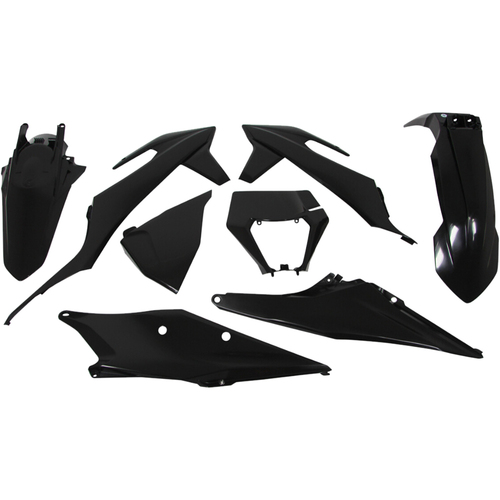 KTM 250 XC-F 2020-2023 Rtech Plastics Kit Black With Headlight Surround