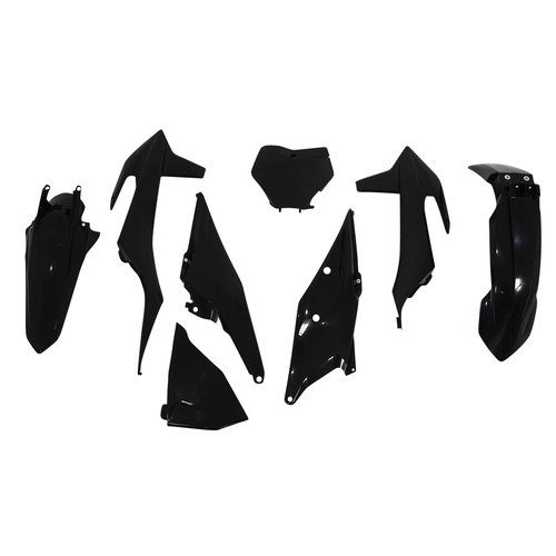 KTM 250 XC TPI 2022 Rtech Black Plastics Kit Inc Fenders & Shrouds