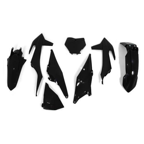 KTM 250 XC-F 2019-2022 Rtech Black Plastics Kit Inc Fenders & Shrouds