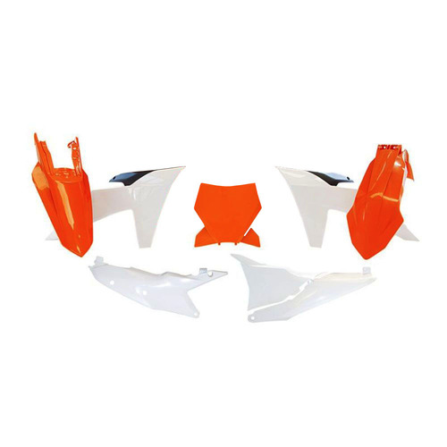 KTM 350 XC-F 2023 - 2024 Rtech Orange White OEM Plastics Kit
