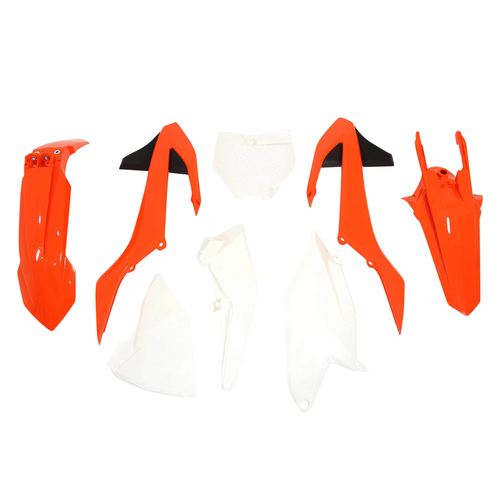 KTM 85 SX 2019-2024 Rtech Orange White Plastics Kit Inc Fenders & Shrouds
