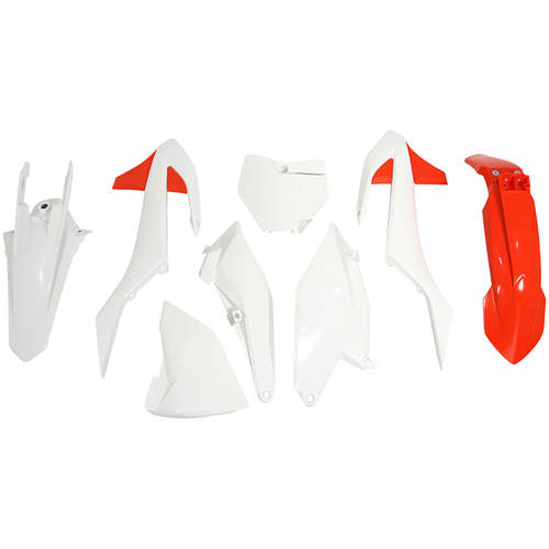 Gas Gas MC85 2021-2024 Rtech Orange White Plastics Kit Inc Fenders & Shrouds