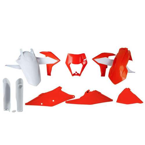 KTM 350 XC-F 2020-2023 Rtech Orange OEM Plastics Kit Inc Fenders & Shrouds