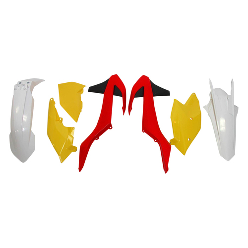 KTM 250 XC-F 2018 Rtech Vintage Red Yellow White Plastics Kit