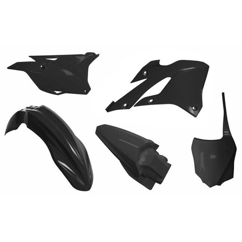 Kawasaki KX85 2022-2024 Rtech Black Plastics Kit Inc Fenders & Shrouds
