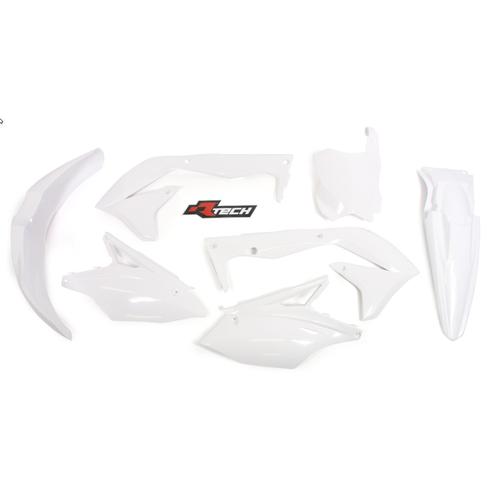 Kawasaki KX450F 2016-2018 Rtech White Plastics Kit Inc Fenders & Shrouds