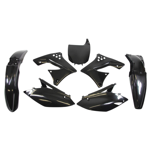 Kawasaki KX250F 2009-2012 Rtech Black Plastics Kit Inc Fenders & Shrouds