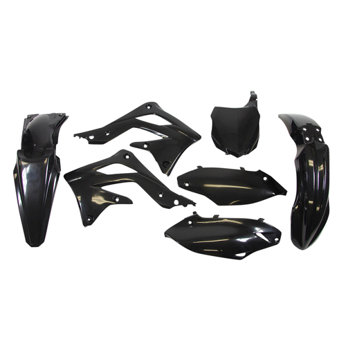 Kawasaki KX450F 2013-2015 Rtech Black Plastics Kit Inc Fenders & Shrouds