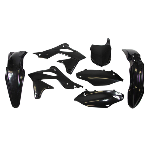Kawasaki KX250F 2013-2016 Rtech Black Plastics Kit Inc Fenders & Shrouds