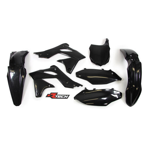 Kawasaki KX250F 2013 Rtech Black Plastics Kit Inc Fenders & Shrouds