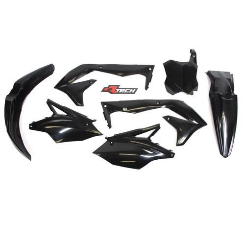 Kawasaki KX450F 2016-2018 Rtech Black Plastics Kit Inc Fenders & Shrouds