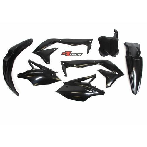 Kawasaki KX450F 2016 Rtech Black Plastics Kit Inc Fenders & Shrouds