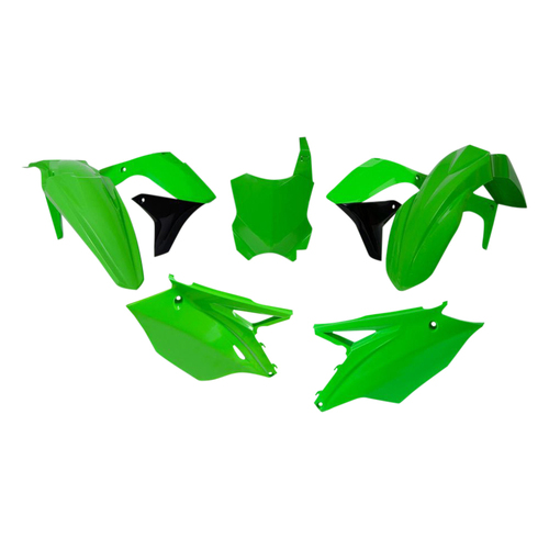 Kawasaki KX450F 2016-2018 Rtech Green Plastics Kit Inc Fenders & Shrouds