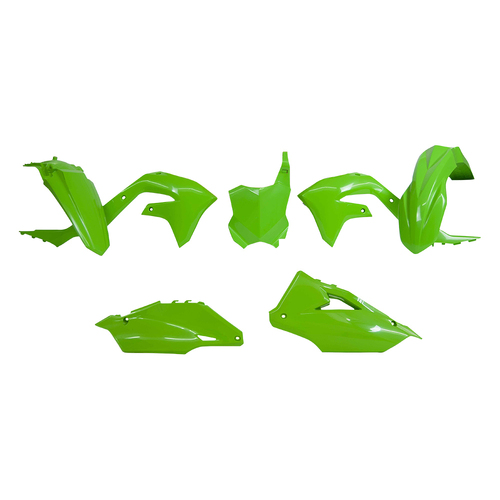 Kawasaki KX450F 2020-2023 Rtech Green Plastics Kit Inc Fenders & Shrouds