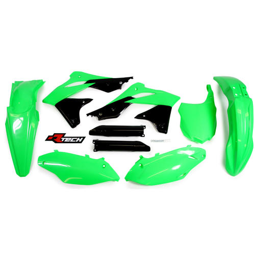 Kawasaki KX250F 2013 - 2016 Racetech Neon Green Plastics Kit 