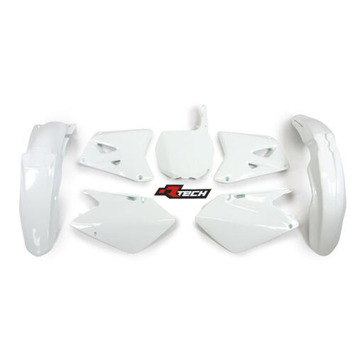 For Suzuki RM250 2001 Rtech White Plastics Kit Inc Fenders & Shrouds