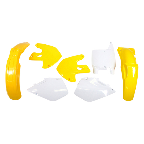 For Suzuki RM125 1999-2001 Rtech Yellow White OEM Plastics Kit