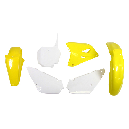 Suzuki RM85 2018 - 2022 Rtech Yellow White OEM Plastics Kit