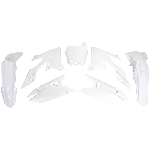For Suzuki RM-Z250 2019-2024 Rtech White Plastics Kit Inc Fenders & Shrouds