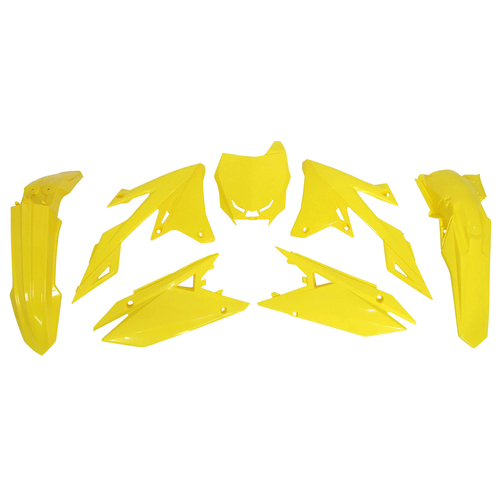 For Suzuki RM-Z450 2018-2024 Rtech Yellow Plastics Kit Inc Fenders & Shrouds