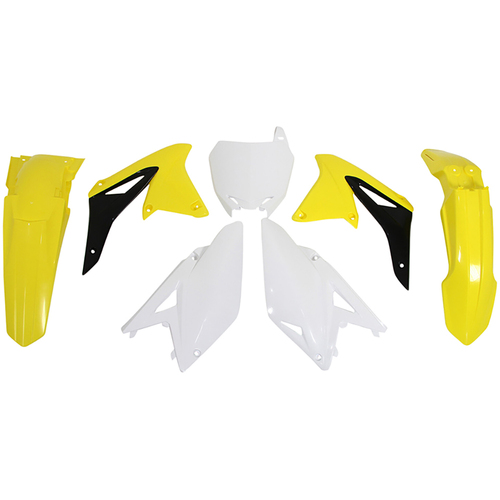 For Suzuki RM-Z250 2010-2013 Rtech Yellow Black White Plastics Kit